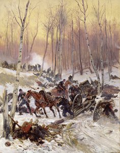 Artillery Combat in a Wood during the Siege of Paris, 1870-71